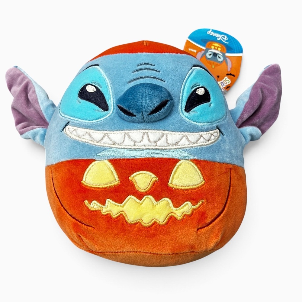 Squishmallows Disney Stitch Halloween Pumpkin 8" Plush NWT